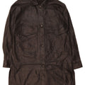 ZARA Womens Oversized Faux Leather Overcoat UK 10 Small Black Polyurethane