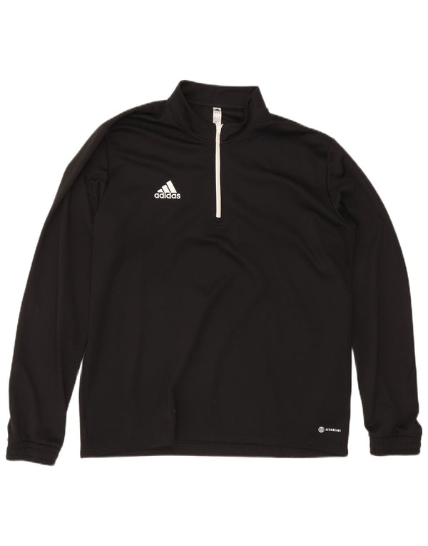 Adidas Mens Aeroready Zip Neck Pullover Treino Top XL Preto Poliéster