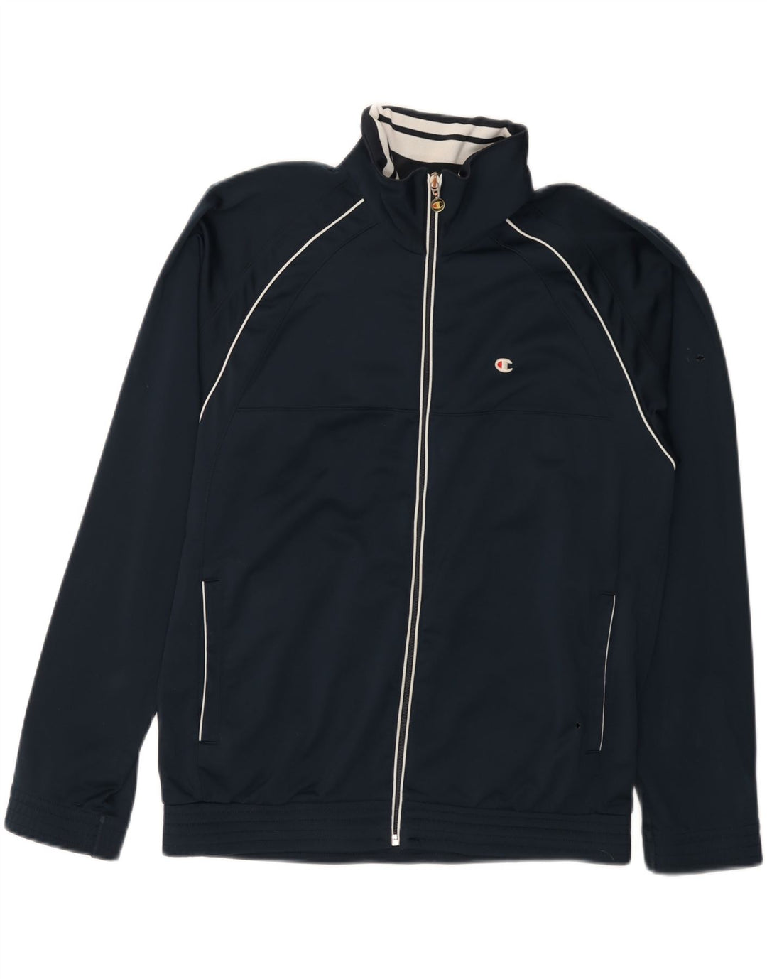 Champion Mens Tracksuit Top Jacket Medium Navy Blue