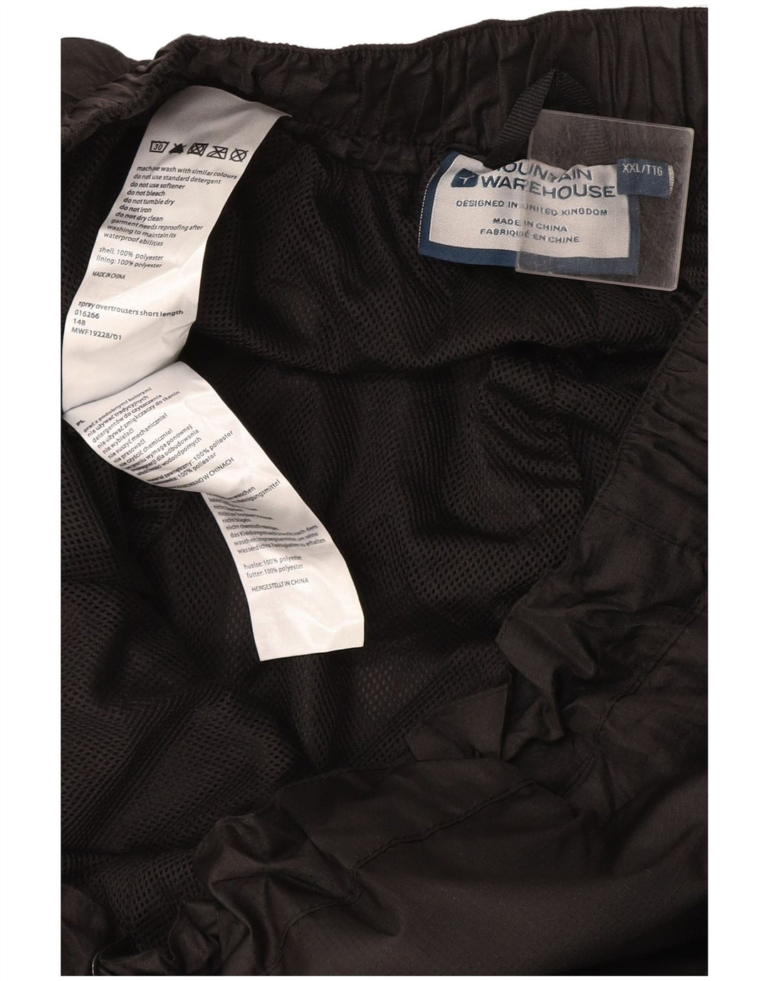 Mountain Warehouse Mens Tracksuit Trousers 2XL  Black Polyester