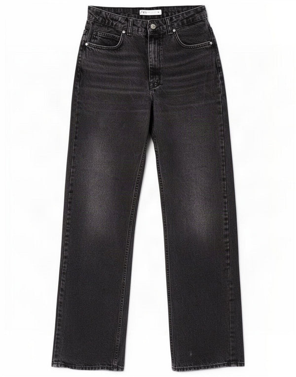 Zara Womens Straight Jeans EU 38 Small W28 L31 Black
