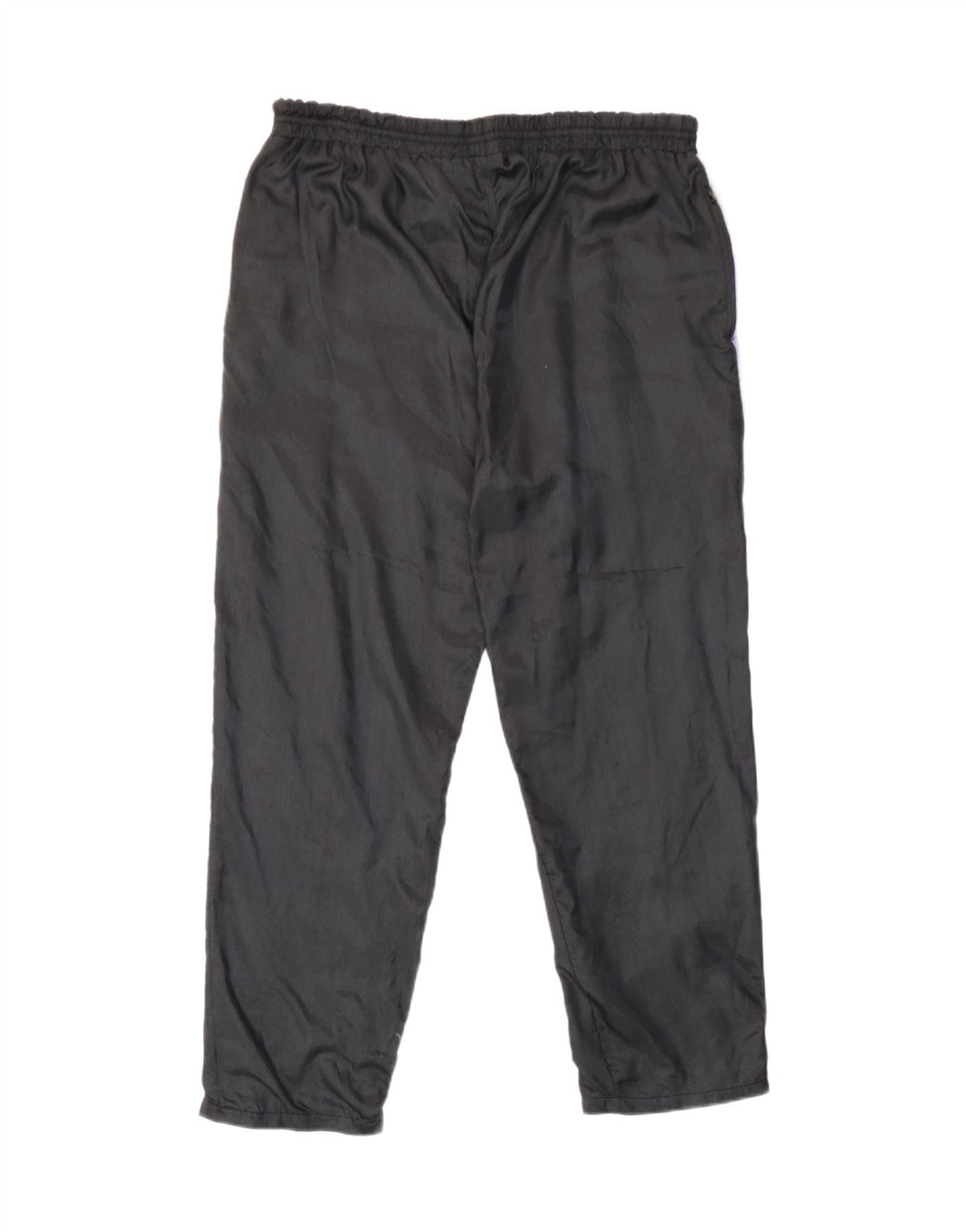 Vintage Mens Tracksuit Trousers Joggers Medium Black Colourblock Polyamide