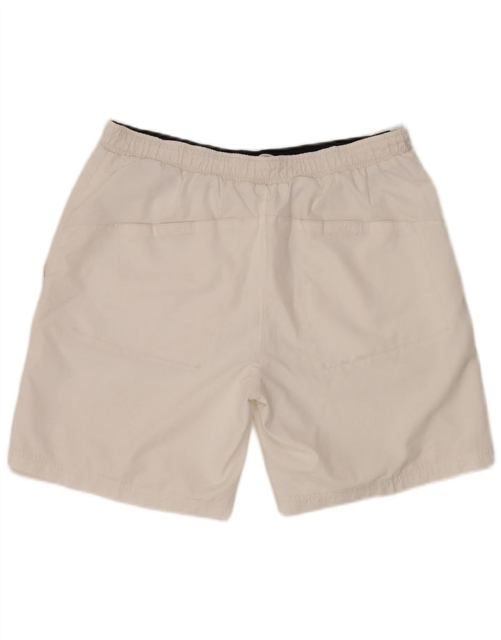 VINTAGE Mens Sport Shorts Large White Polyester