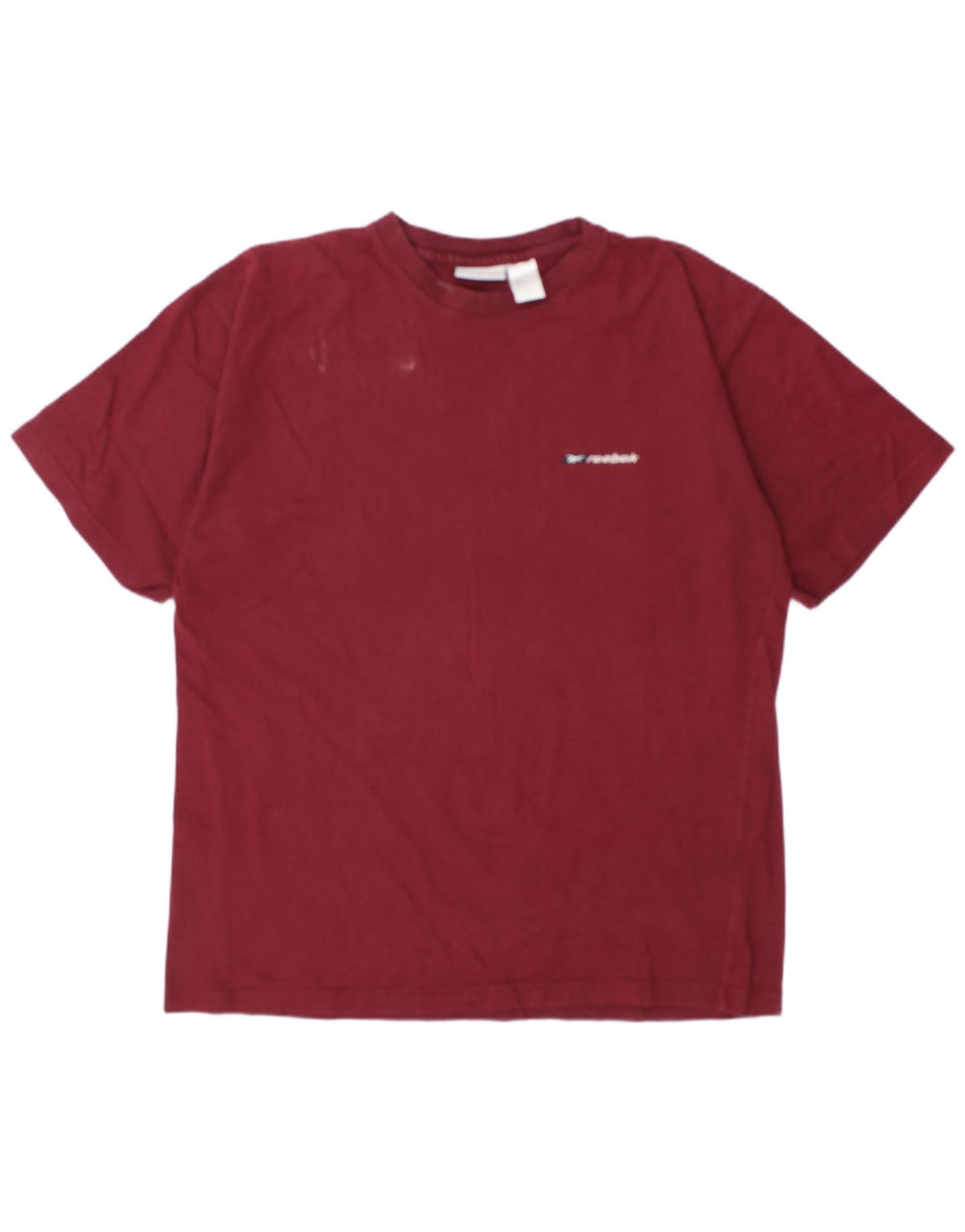 Reebok Mens T-Shirt Top Large Burgundy Cotton