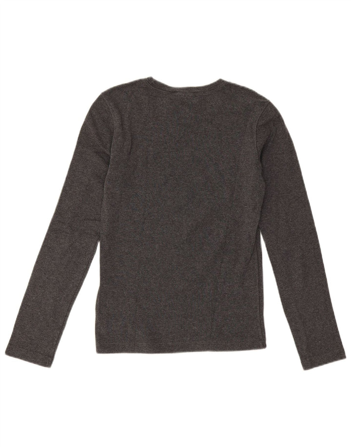 Ralph Lauren Womens Top Long Sleeve UK 10 Small Grey Cotton