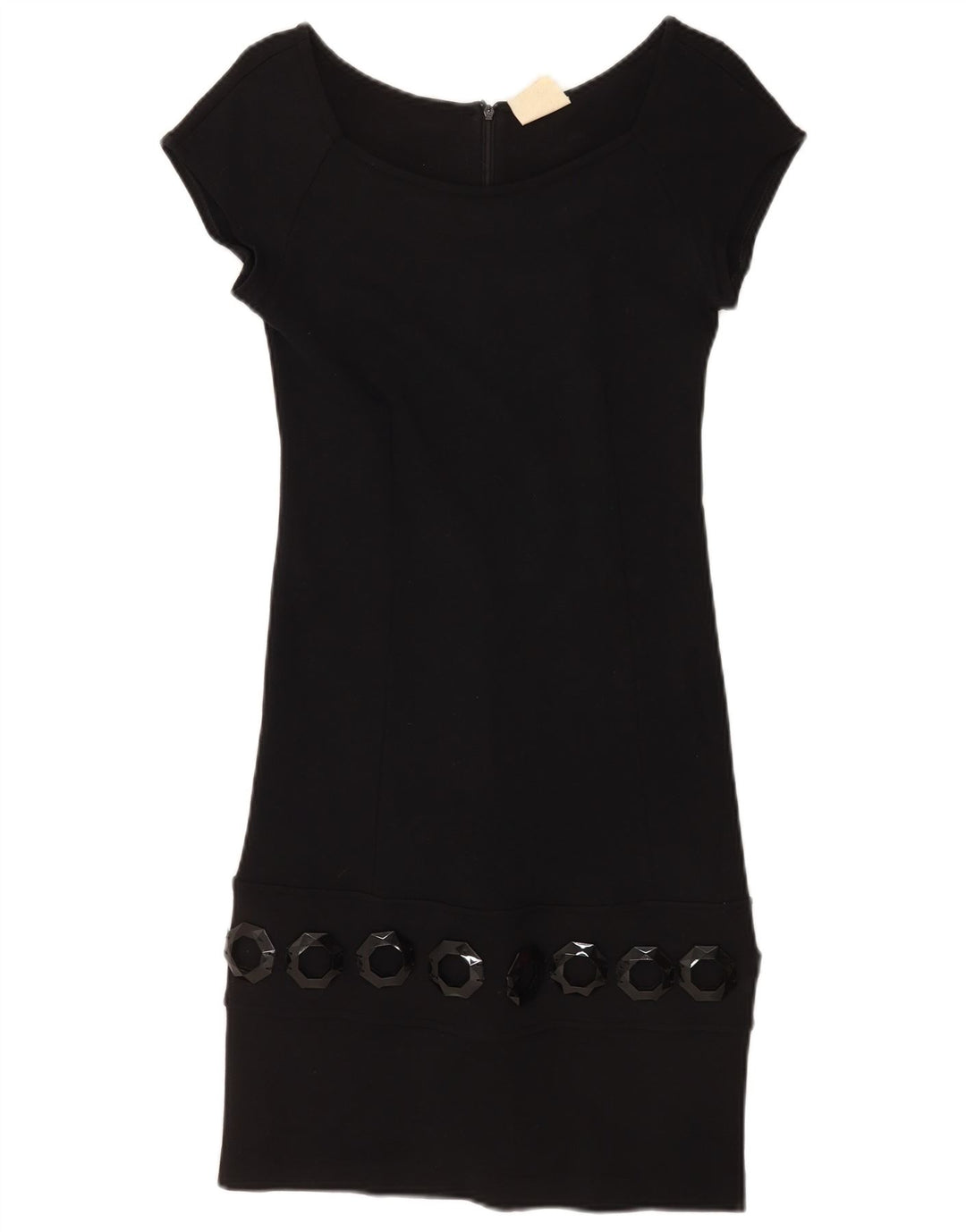 Vintage Womens Sheath Dress UK 8 Small Black Viscose