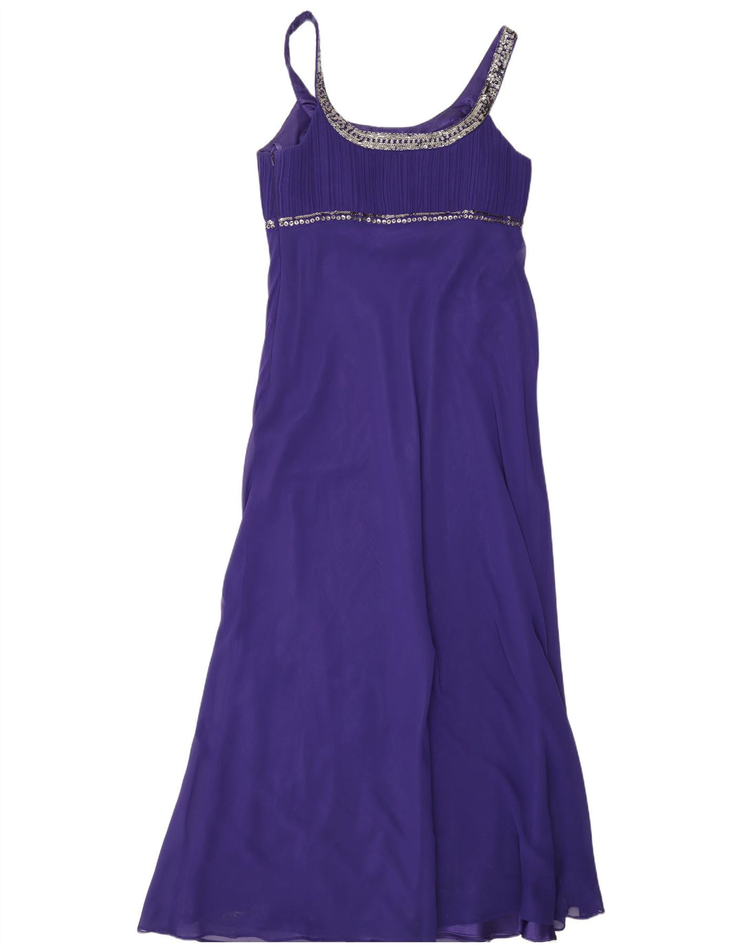 Debut Womens Sleeveless Maxi Dress UK 14 Medium Purple Polyester