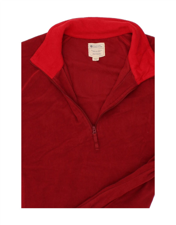 MOUNTAIN WAREHOUSE Womens Zip Neck Fleece Jumper US 14 XL Maroon Vintage Mountain Warehouse and Second-Hand Mountain Warehouse from Messina Hembry 