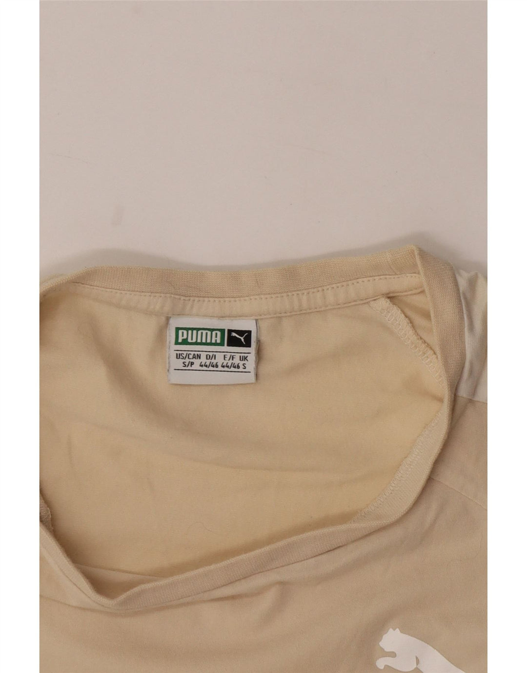 Puma T-Shirt Top Homme Beige Colorblock Petit
