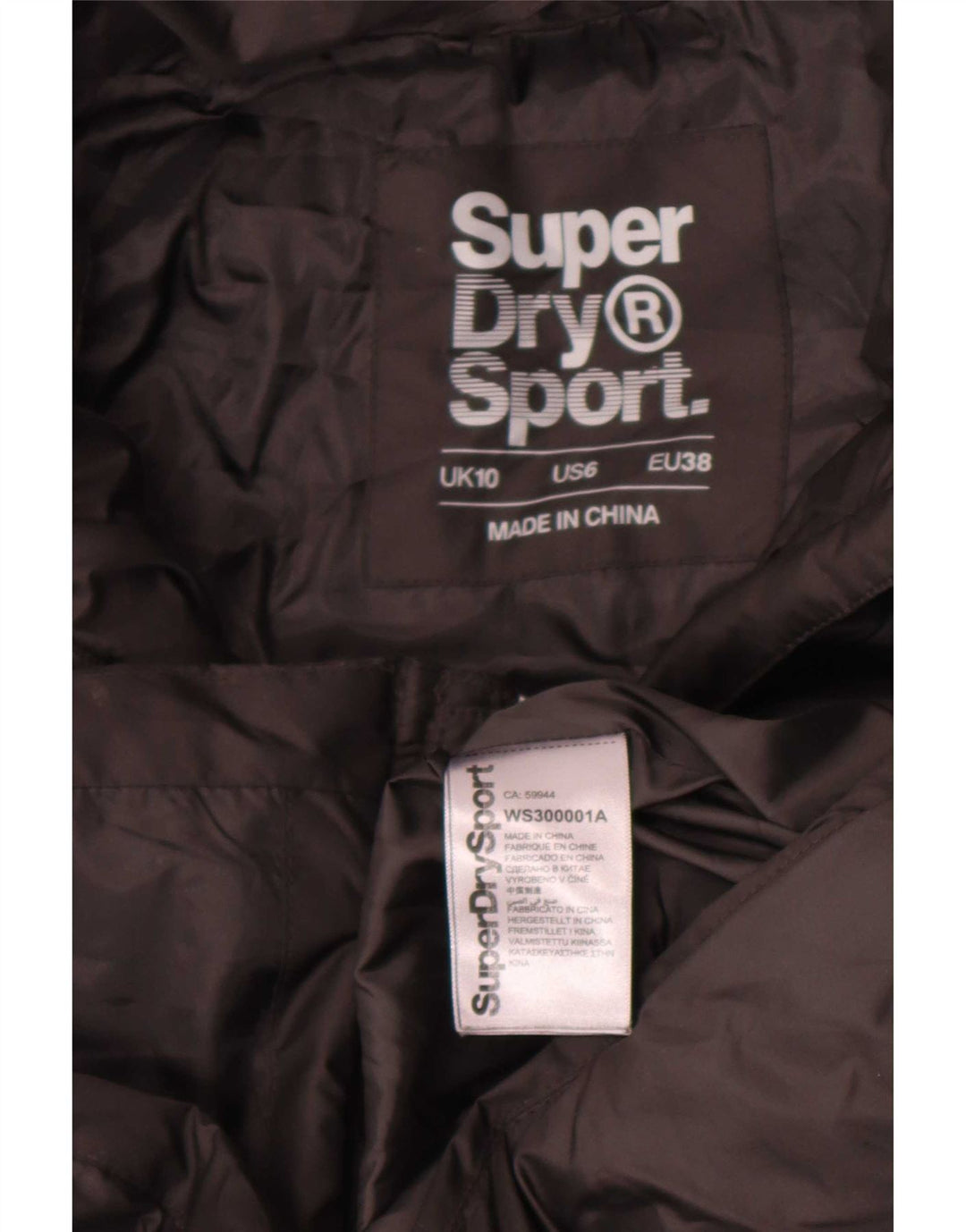 Superdry Chaqueta Acolchada Mujer UK 40 Small Poliéster Negro