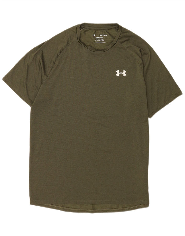 Under Armour Męski T-shirt Top, średni, khaki, poliester
