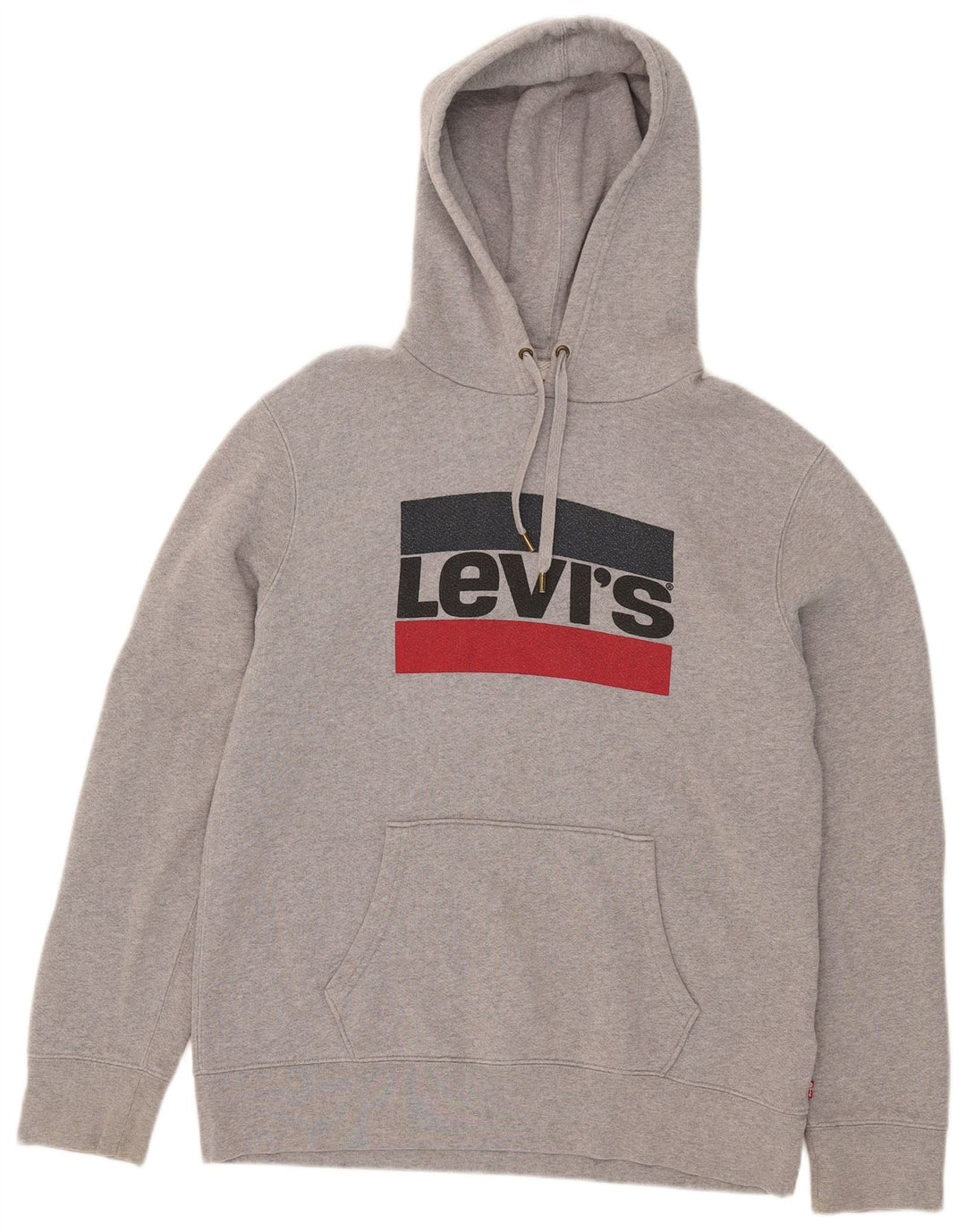 Levi's Grafisk hættetrøje til mænd, stor grå bomuld