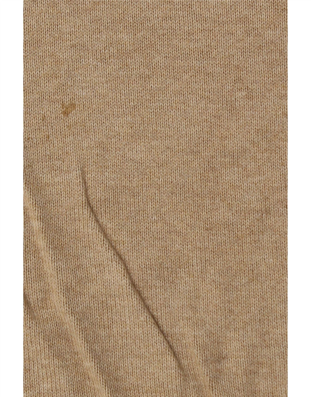 Marks & Spencer Mens Regular Fit V-Neck Jumper Sweater Large Beige Cotton