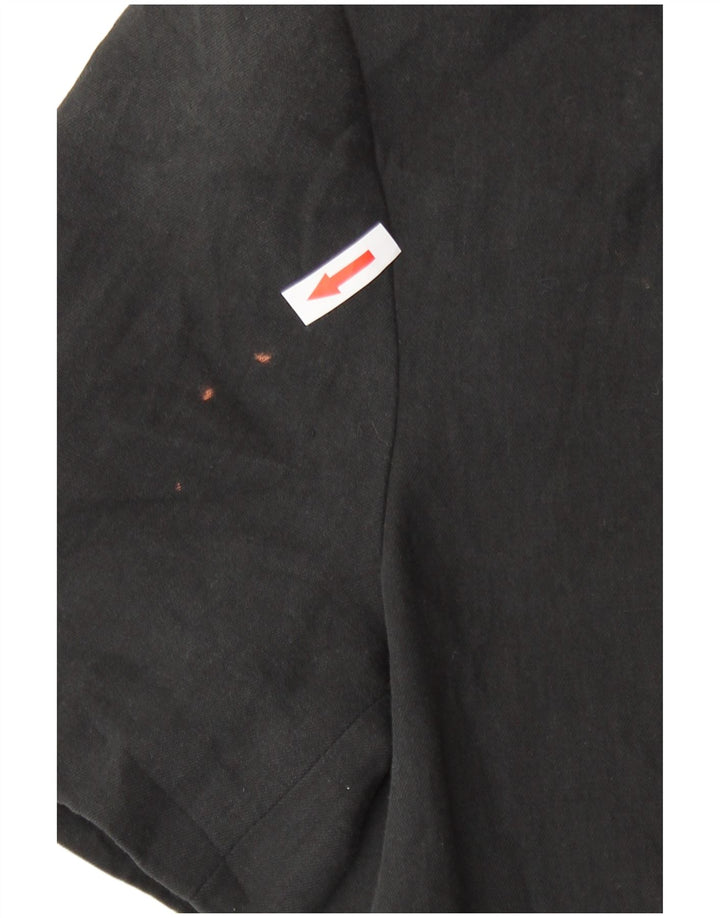 Zara Womens Short Sleeve Bolero Jacket UK 14 Medium Black Linen