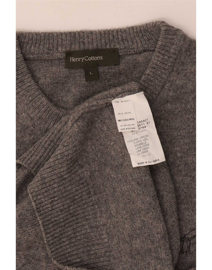 Henry Cottons Herrevest Tank Top Stor Grå Virgin Wool