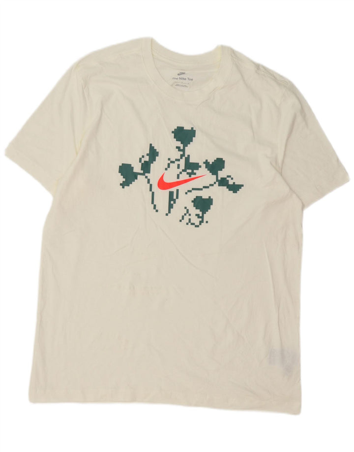 Nike Mens Graphic T-Shirt Top Large White Cotton