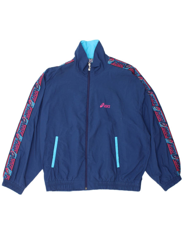 Oasis Mens Graphic Tracksuit Top Jacket IT 50 Medium Blue Polyamide
