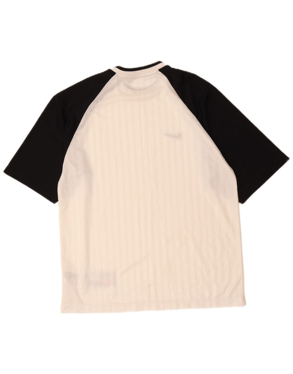 Camiseta masculina Nike Top médio branco colorblock poliéster