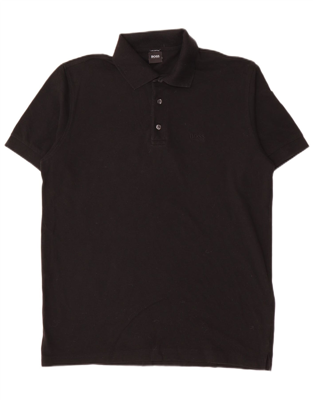 Hugo Boss Mens Polo Shirt Medium Black Cotton