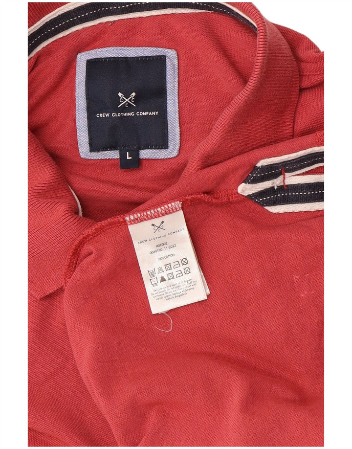 Crew Clothing Mens Polo Shirt Large Red Cotton