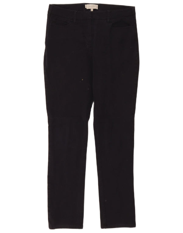 Pantaloni casual slim da donna Hobbs UK 10 piccoli W30 L29 cotone blu navy