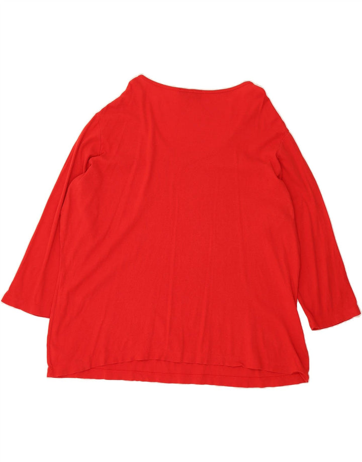 MOSSIMO Womens Oversized Top 3/4 Sleeve UK 20 2XL Red Cotton Vintage Mossimo and Second-Hand Mossimo from Messina Hembry 