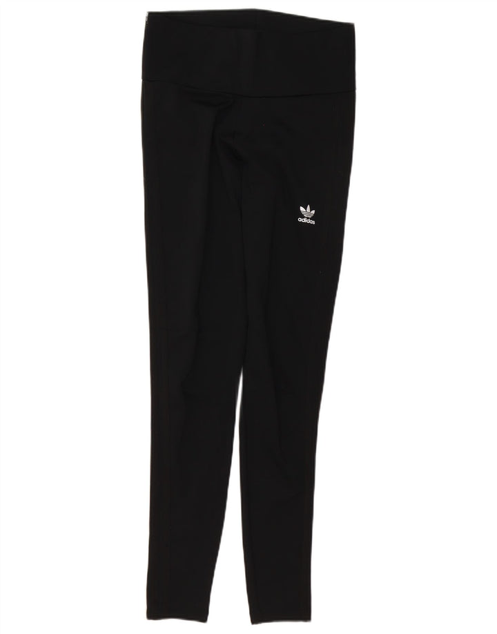Adidas Damen Leggings UK 12 Medium Schwarz Polyester