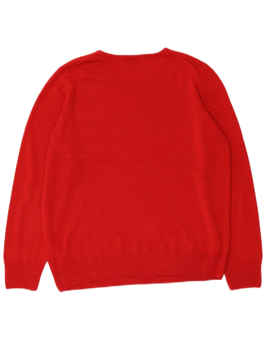 Marks & Spencer Dame sweater med rund hals DK 14 Medium Rød Akryl