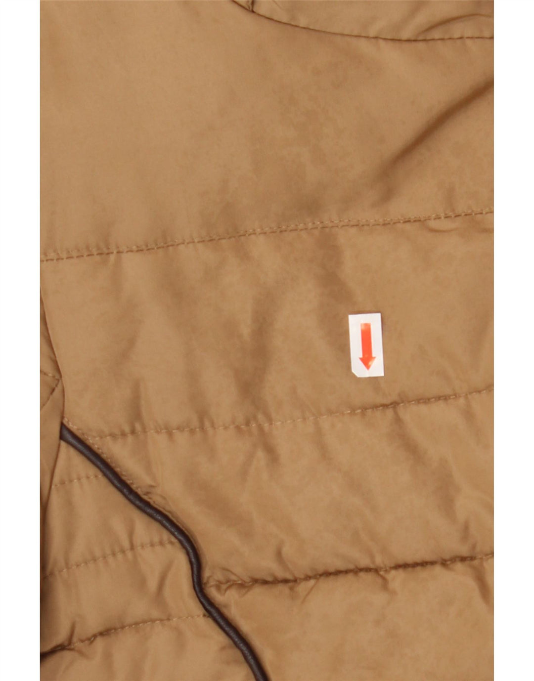Giacca imbottita da donna Zara UK 16 grande marrone in poliestere