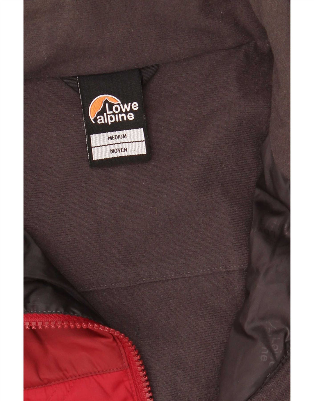 Lowe Alpine Mens Padded Jacket UK 38 Medium Red Colourblock Nylon