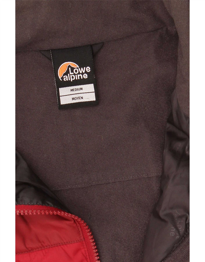 Lowe Alpine Mens Padded Jacket UK 38 Medium Red Colourblock Nylon