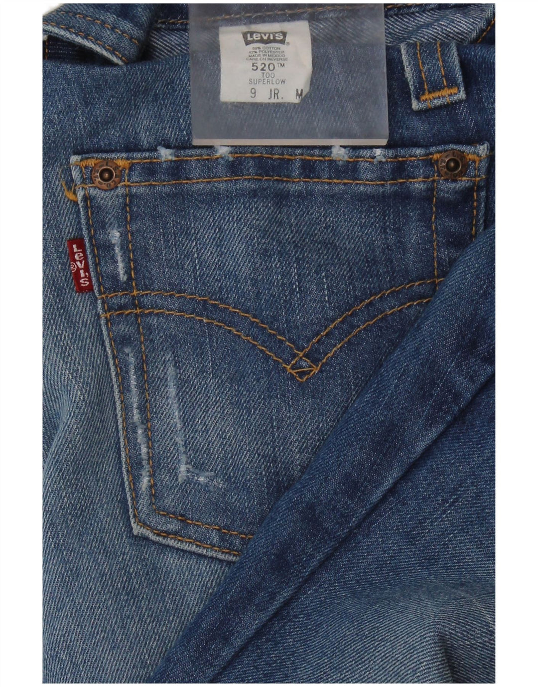 LEVI'S Jeans da donna 520 super bassi bootcut medi W30 L33 cotone blu