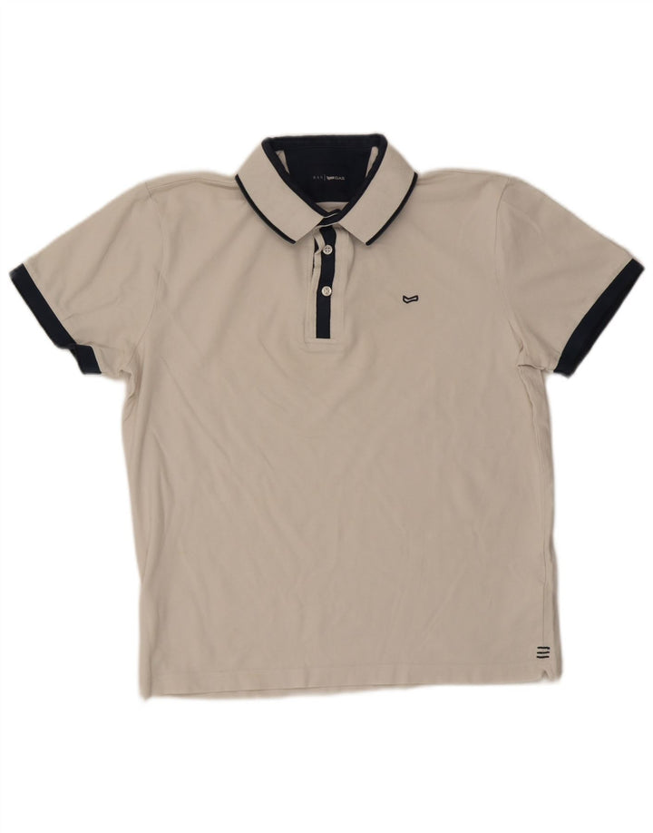 Gas Mens Polo Shirt XL White Cotton