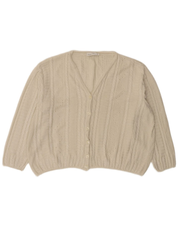 Marks & Spencer Dame oversized cardigan sweater UK 18 XL Hvid