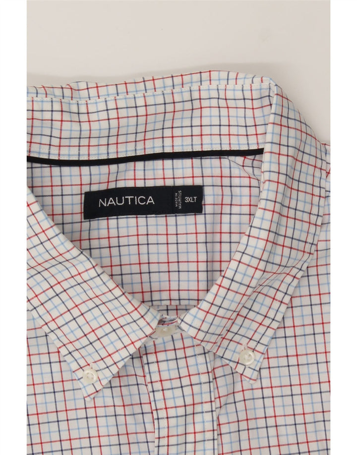 NAUTICA Mens Shirt 3XL Blue Check Cotton Vintage Nautica and Second-Hand Nautica from Messina Hembry 