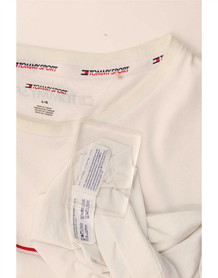 Tommy Hilfiger Herre T-Shirt Top Stor Hvid Bomuld