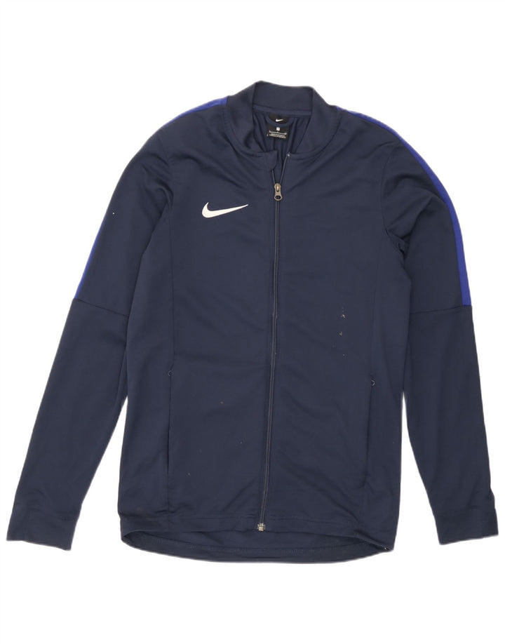 Мужской спортивный костюм Nike, маленькая спортивная куртка из темно-синего полиэстера