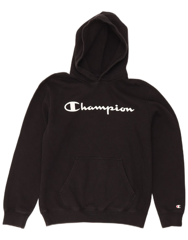 Champion Herre grafisk hættetrøje Jumper Medium Sort bomuld