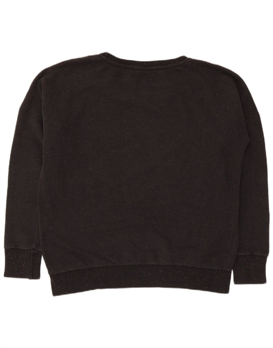 Puma Womens Oversized Sweatshirt Jumper UK 16 Large Black Flecked Cotton