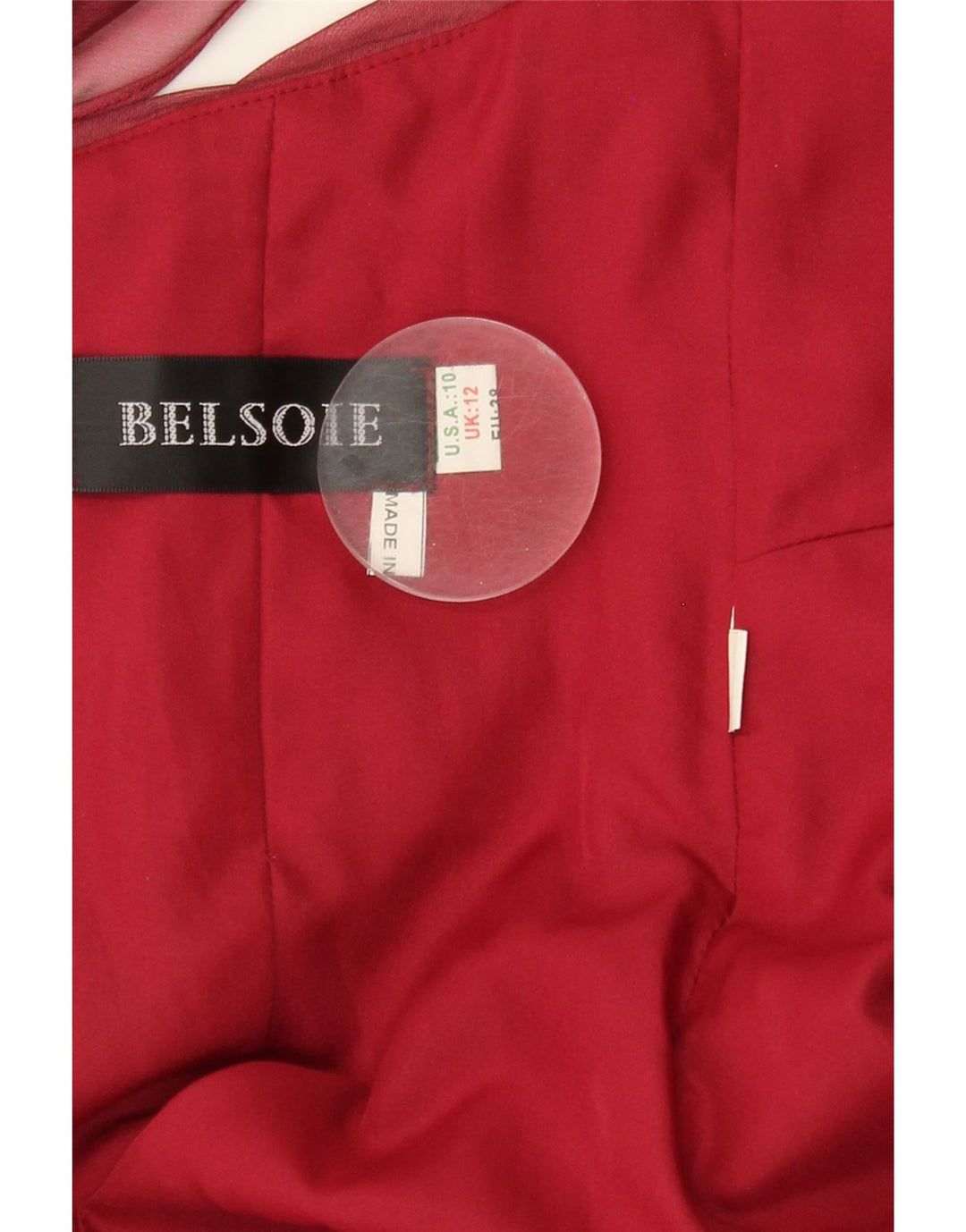 BELSOIE Womens One Shoulder Dress UK 12 Medium  Red