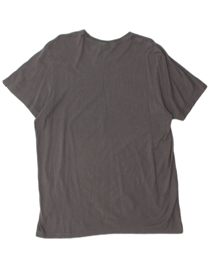 Adidas Mens Three Stripes Graphic T-Shirt Top Medium Grey Cotton