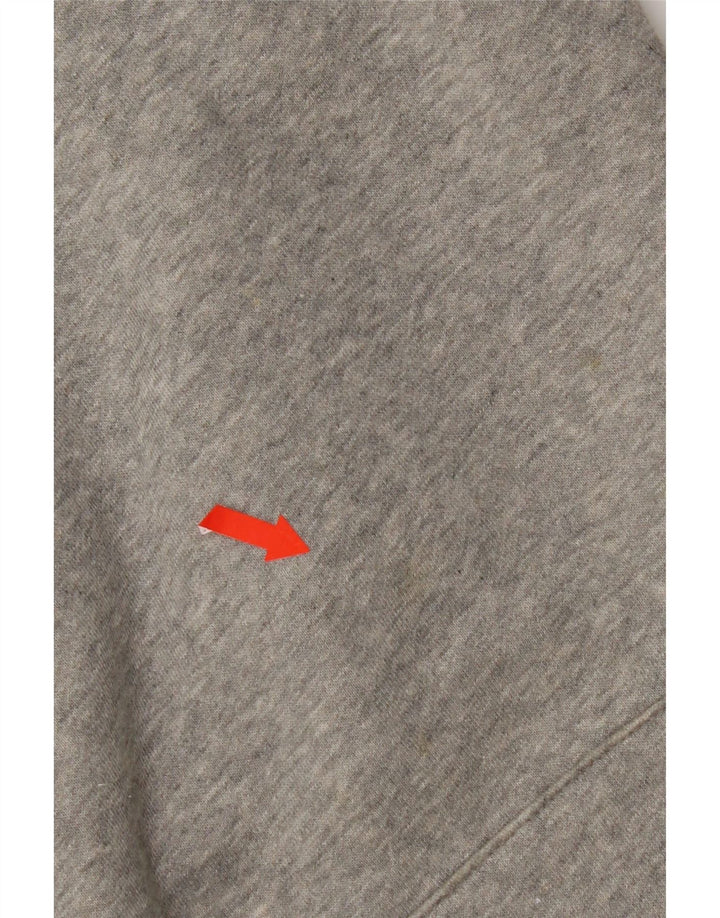 Felpa con cappuccio grafica Nike da uomo in cotone chiazzato grigio medio