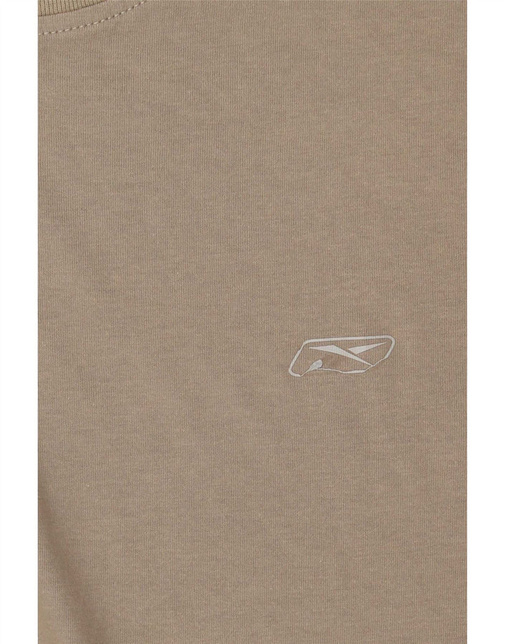 Reebok Mens T-Shirt Top Medium Khaki Cotton