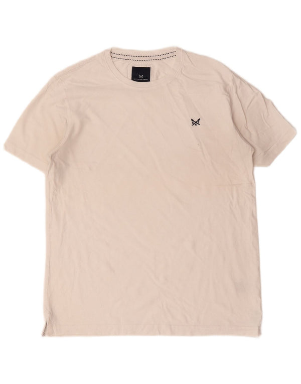 Crew Clothing Mens T-Shirt Top Medium White Cotton