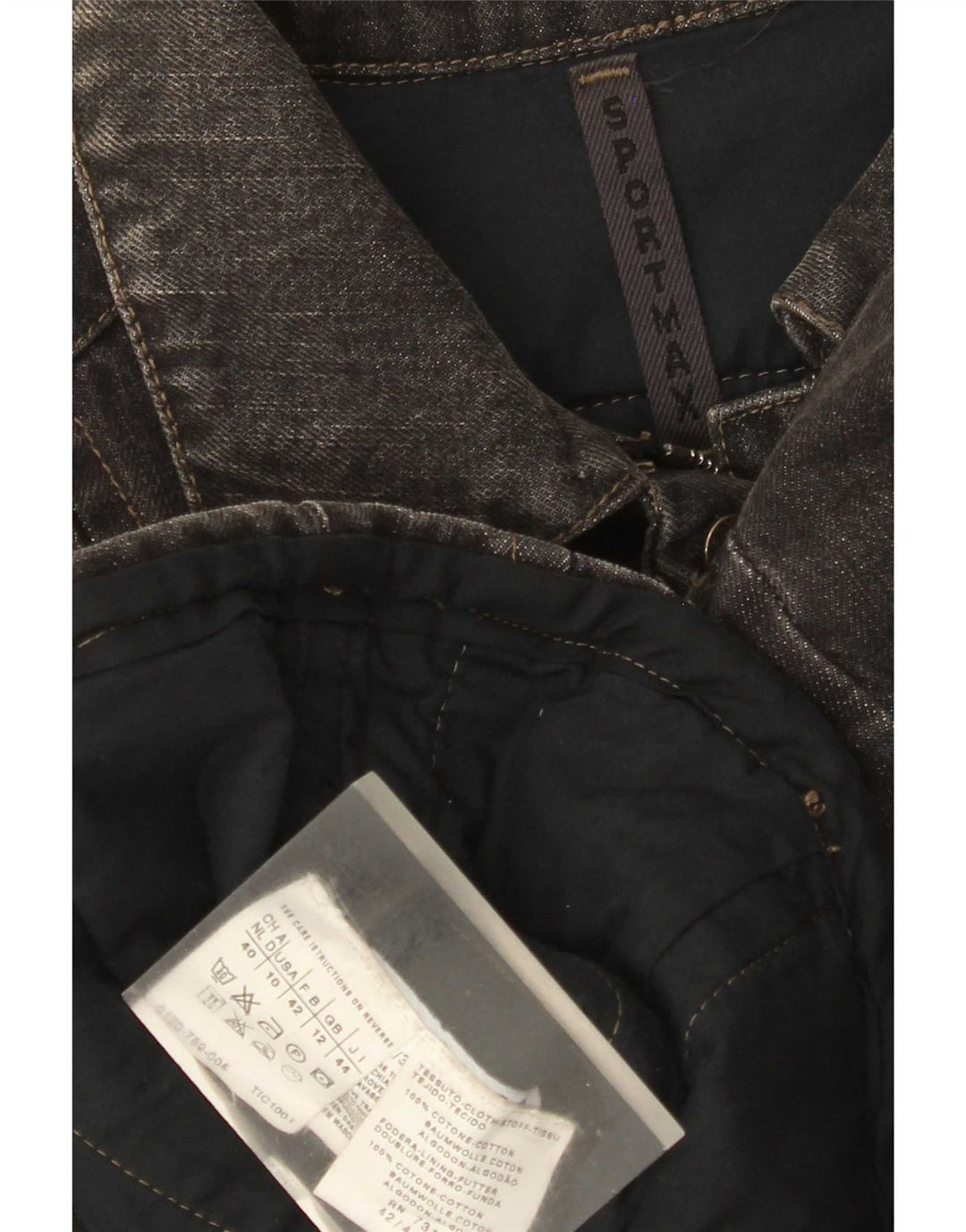 Sportmax Womens Denim Jacket UK 12 Medium Grey Cotton
