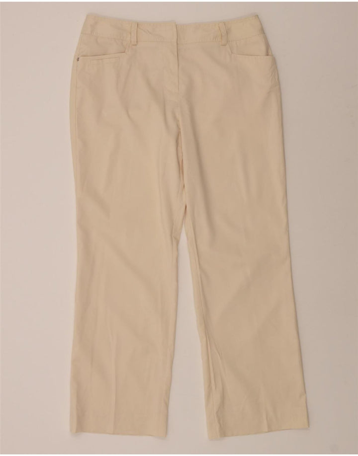 IZOD Womens Bootcut Casual Trousers UK 14 Large W32 L30 Beige Polyester Vintage Izod and Second-Hand Izod from Messina Hembry 