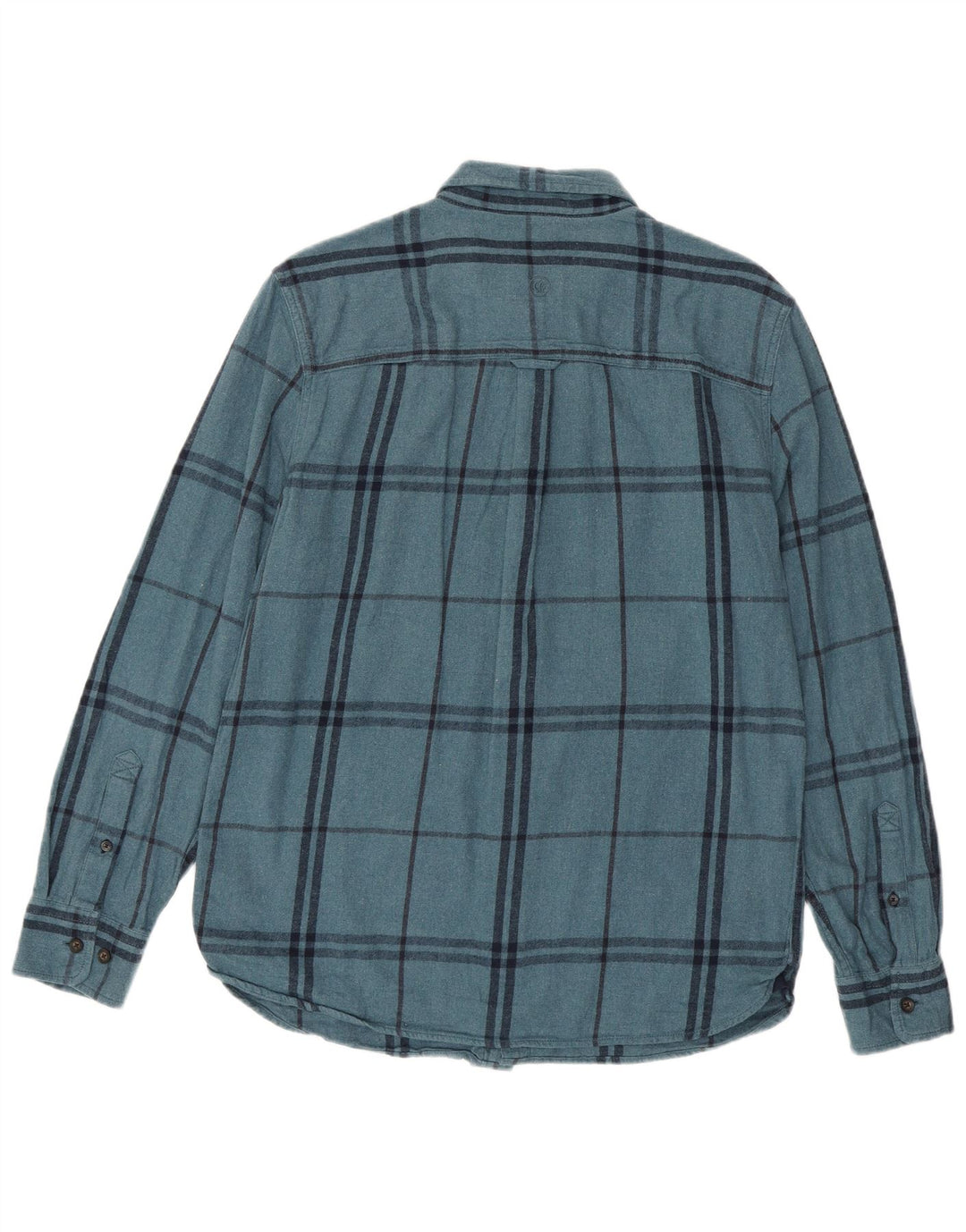 Fat Face Mens Flannel Shirt Medium Blue Plaid Cotton