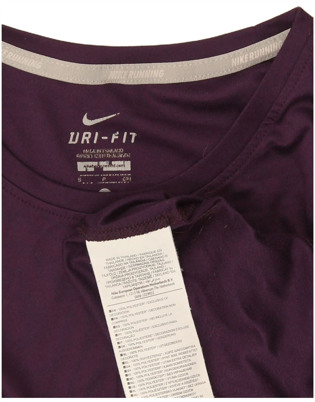 Nike Womens Dri Fit T-Shirt Top UK 8 Small Purple Polyester