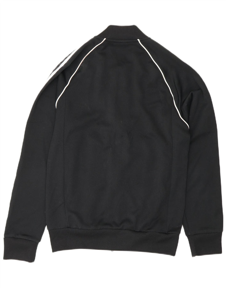 Adidas Mens Regular Fit Chándal Top Chaqueta Pequeña Poliéster Negro
