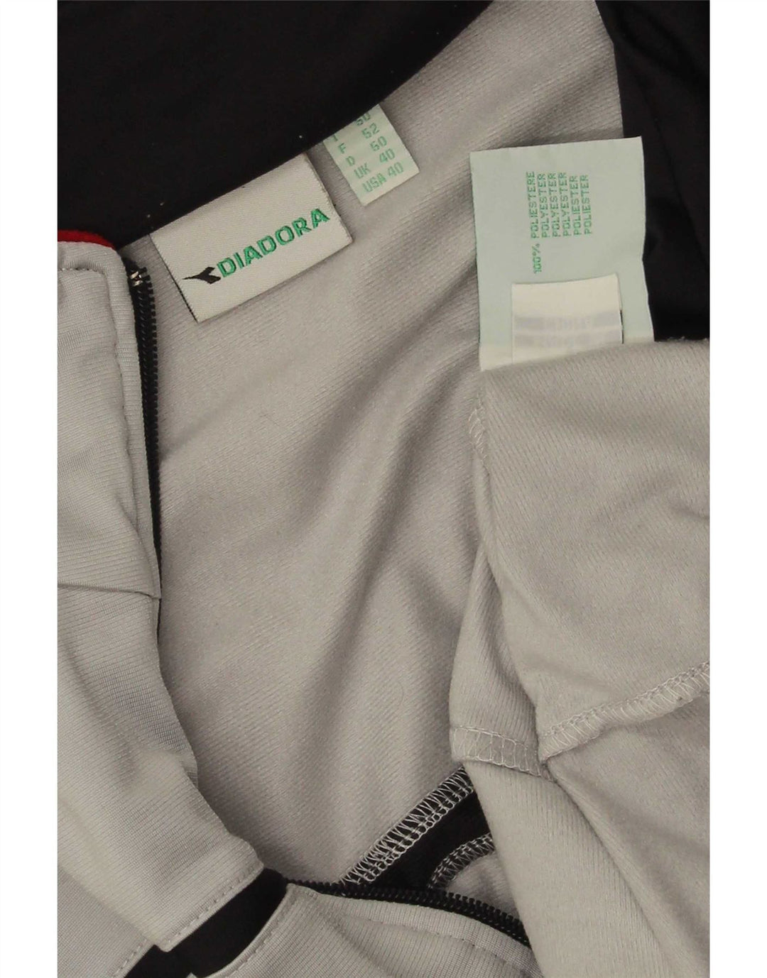 Giacca da tuta da uomo Diadora UK 40 Poliestere grigio medio